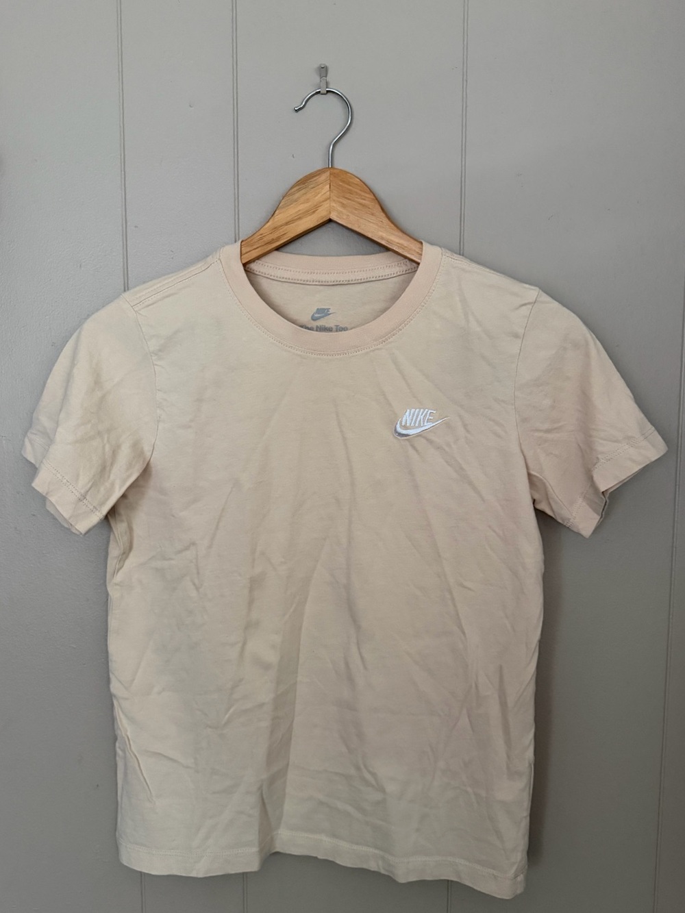 Nike Kids Crew Neck T-Shirt - Cream Size L